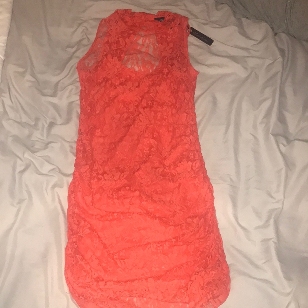Orange Lace Midi dress from seduction